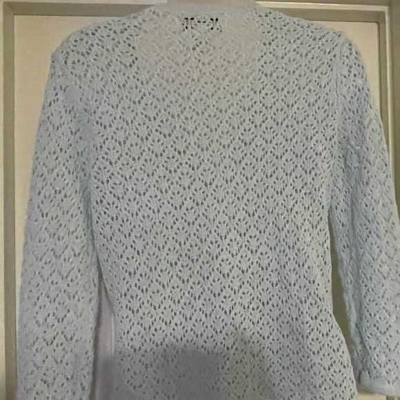VINTAGE Sag Harbour Crochet Knit Button Front V-Neck Cardigan ,size S - Picture 2 of 6